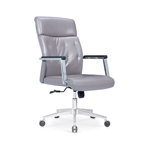 B-E200(Dark gray)-PVC AND LEATHER OFFICE CHAIR